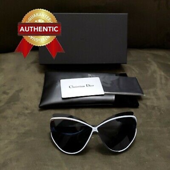 AUTHENTIC 🆕DIOR* AUDACIEUSE1 BLACK GOLD BLUE SUNGLASSES BUNDLE - Picture 2 of 13